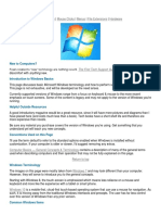 Terminology Mouse Clicks Menus File Extensions Hardware: Windows Basics