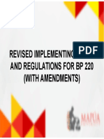 Revised Implementing Rules and Regulations For BP 220 (With Amendments)