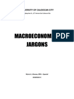 Macroeconomics Jargons: University of Caloocan City