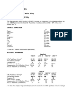 LM25 Aluminium Casting Alloy (Al Ð Si7Mg) : Chemical Composition