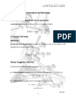 Formulario para Derivadas Matemática Universitaria