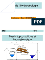 Cours de L'hydrogéologie: Professeur: Mme CHERKAOUI