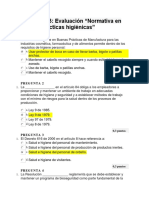 Evidencia 3 Evaluación Normativa en Buenas Prácticas Higiénicas