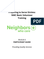 Preparing To Serve Victims: NWC Basic Volunteer Training: Participant Guide