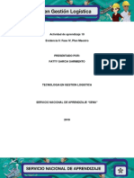 Actividad de Aprendizaje 19 Evidencia 6: Fase IV, Plan Maestro