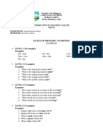 Levels of Phonemic Awareness: Republic of The Philippines Capiz State Universty Burias Campus Burias, Mambusao, Capiz