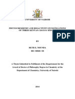 Ndunda - Phytochemistry and Bioactivity Investigations of Three Kenyan Croton Species