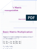 Strassen's Matrix Multiplication