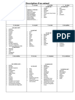 Tableau Décrire Un Animal