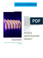 Physics Investigatory Project On Current Carrying Solenoid