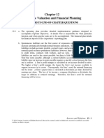 Corporate Valuation and Financial Planning: Answers To End-Of-Chapter Questions