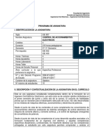 Programa de Asignatura I. Identificación de La Asignatura