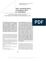 Comparison of Clinic-And Home-Based Rehabilitation Programs After Total Knee Arthroplasty