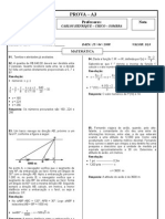 Matemática - Exercícios Resolvidos - Pré-Vestibular - I