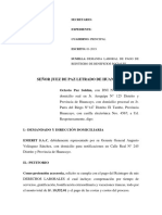 Modelo de Demanda de Liquidacion de Beneficios Sociales