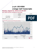 HSBC Holdings PLC, H1 2018 Earnings Call, Aug 06, 2018