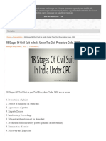 Stages of Civil Suit in India Under The Civil Procedure Code, 1908