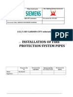 Installation of Fire Protection System Pipes: 132/11KV GARDEN CITY Substation