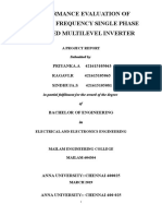 Performance Evaluation of Variable Frequency Single Phase Cascaded Multilevel Inverter