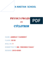 Vidya Niketan School: Physics Project