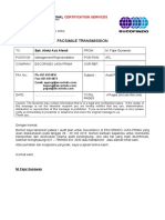 Facsimile Transmission: Sucofindo International