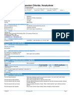 Magnesium Chloride, Hexahydrate: Safety Data Sheet