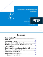 Data Integrity During Analytical Instrument Validation Processes