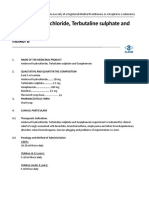 Ambroxol Hydrochloride, Terbutaline Sulphate and Guaiphenesin