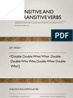 Transitive and Intransitive Verbs