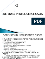 Defenses in Negligence Cases