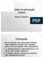 Zabalza, Miguel - Qualidade em Educação Infantil