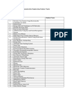 Telecommunication Engineering Seminar Topics