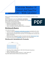 How To Calculate Number of Bricks