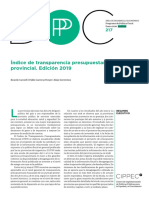 Informe de Transparencia Presupuestaria de Las Provincias