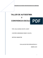 TALLER DE AUTOESTIMA Y CONVIVENCIA ESCOLAR Profe Iván