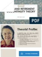 Role and Retirement Discontinuity Theory