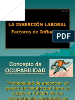 I. La Inserción Laboral. Factores de Influencia