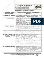 SGO PAR Template of An Action Research Proposal