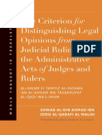 Shihab al-Din Ahmad ibn Idris al-Qarafi al-Maliki_ Mohammad H. Fadel - The Criterion for Distinguishing Legal Opinions from Judicial Rulings and the Administrative Acts of Judges and Rulers-Yale Unive.pdf