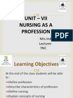 Nursing As A Profession - Indu