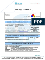 Ficha de Seguridad Jabon Liquido para Manos