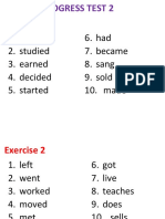 PROGRESS TEST 2 American Headway Starter
