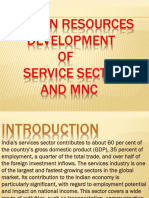 HRD Practices in Service Sector and MNC