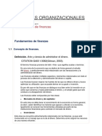 Finanzas Organizacionales