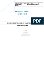 Propuesta Tecnica - Modificacione en Taller Mecanico para Transito Peatonal