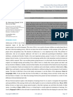 Impact of Family Environment On Socio-Emotional Adjustment of Adolescent Girls in Rural Areas of Western Odisha