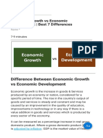 Economic Growth Vs Economic Development Best 7 Differences