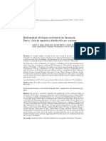 Biodiversidad Ictiológica Continental de Venezuela. Parte I PDF