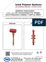 INSTRUCTION Heat Shrink Termination Single Core Cables MV HV 6.6kV 11kV 33kV