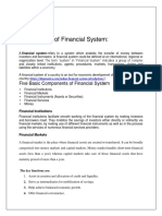 Components of Financial System